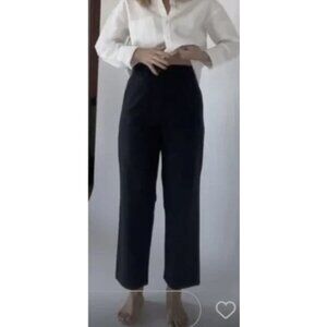 GILLIAN STEVENS Ollie Trouser Pants Black Corduroy Minimalist Size 3XL NWT